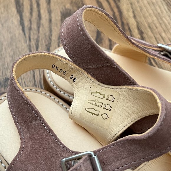 Girl's Angulus dusty rose suede sandals new in box size 4 - Picture 4 of 4